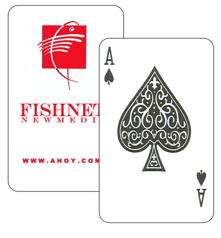 Custom Printed Business Cards on Ace of Spade Playing Cards