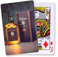 Ballantine's Scotch Whiskey Custom Playing Cards on 100% PVC Plastic Stock
