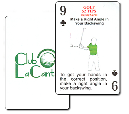 Custom Golf Tips Playing Cards