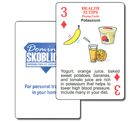 Custom Health Tips Playing Cards
