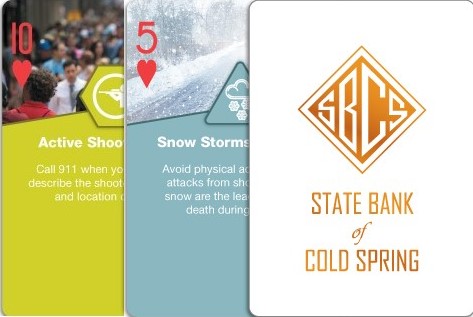 Personal Safety or Weather Preparedness Face Playing Cards